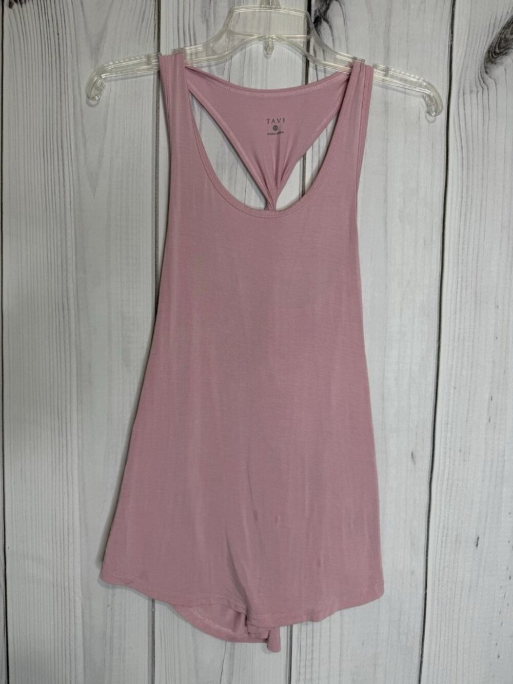 Tavi Light Pink Twisted Racerback Knit Tank Top Womens Sz XS